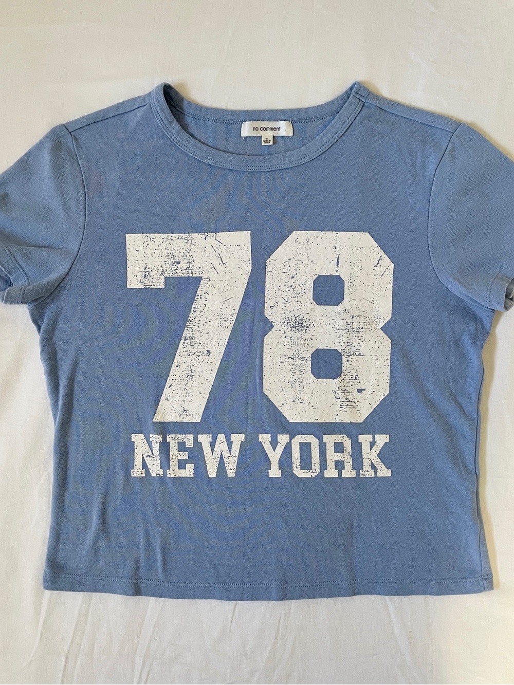 Blue & White '78 New York' Graphic Baby Tee